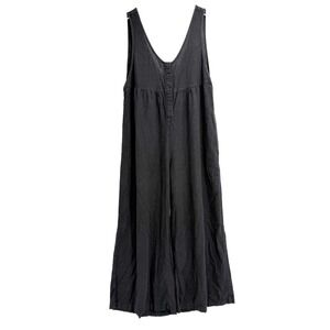 Neve & Hawk Sunset Jumper Size S Black Sleeveless Wide Leg Jumpsuit Made in USA